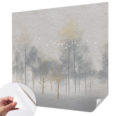 Samolepilna fototapeta za dnevno sobo Gozdna harmonija