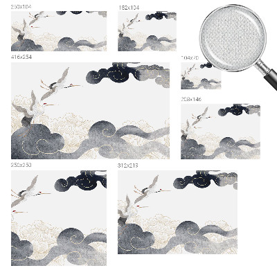 3D fototapeta Žerjavi v letu