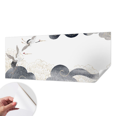 3D fototapeta z motivom žerjavov v letu