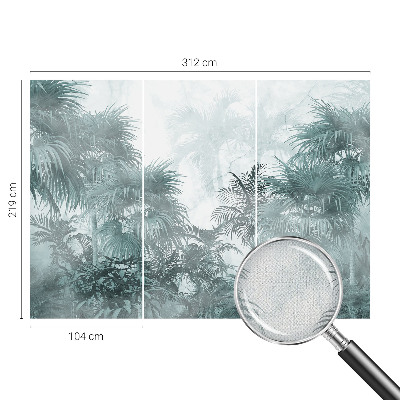 Samolepilna fototapeta za dnevno sobo Eksotična zelena