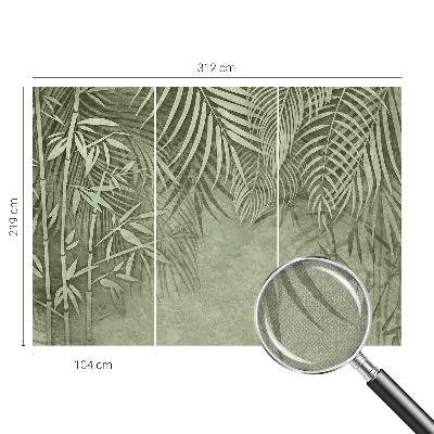 Samolepilna fototapeta za spalnico z motivom bambusovega gozdnega rastja