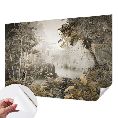 Fototapeta za otroško sobo s tropskim gozdnim motivom