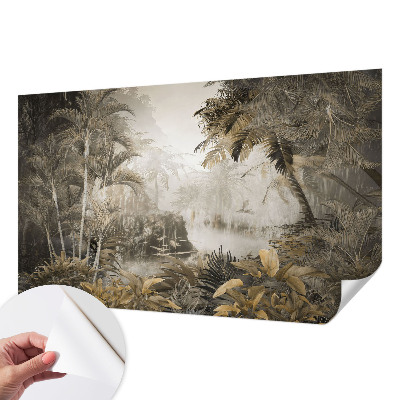 Fototapeta za otroško sobo s tropskim gozdnim motivom