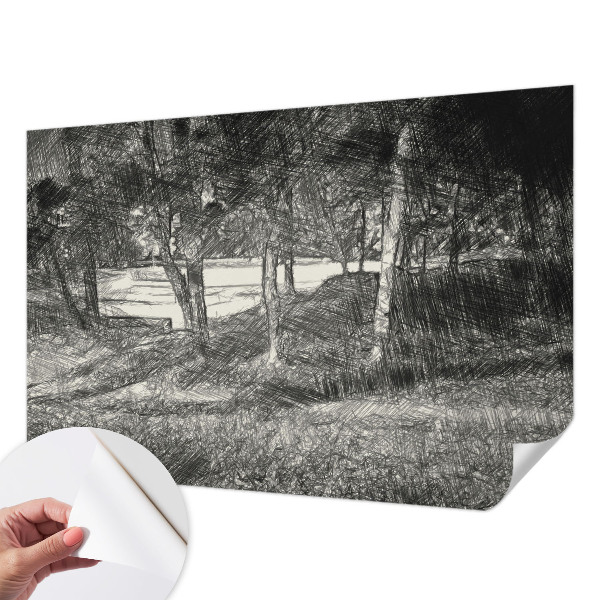 Samolepilna fototapeta za dnevno sobo z motivom mirne pokrajine