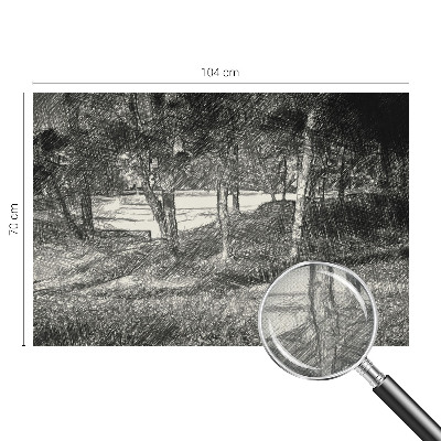 Samolepilna fototapeta za dnevno sobo z motivom mirne pokrajine