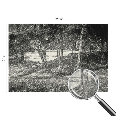 Samolepilna fototapeta za dnevno sobo z motivom mirne pokrajine