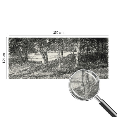 Samolepilna fototapeta za dnevno sobo z motivom mirne pokrajine