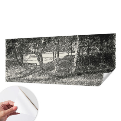 Samolepilna fototapeta za dnevno sobo z motivom mirne pokrajine