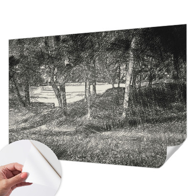 Samolepilna fototapeta za dnevno sobo z motivom mirne pokrajine
