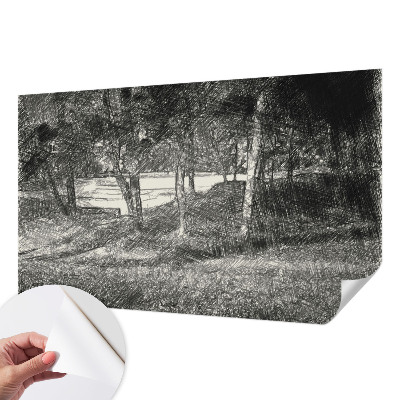 Samolepilna fototapeta za dnevno sobo z motivom mirne pokrajine