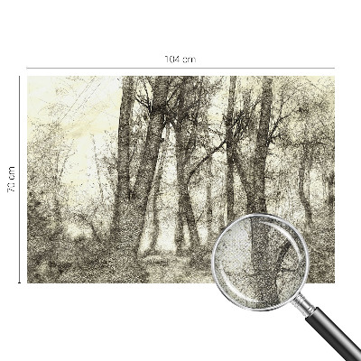 3D fototapeta z motivom gozdne melanholije
