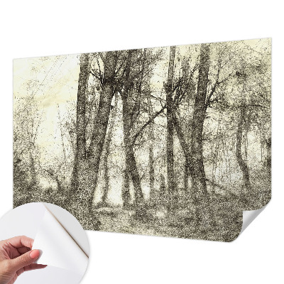 3D fototapeta z motivom gozdne melanholije