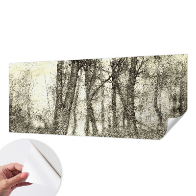 3D fototapeta z motivom gozdne melanholije
