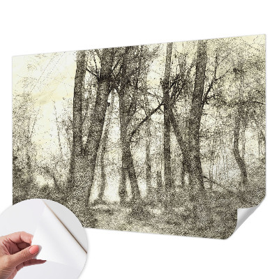 3D fototapeta z motivom gozdne melanholije