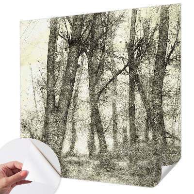 3D fototapeta z motivom gozdne melanholije