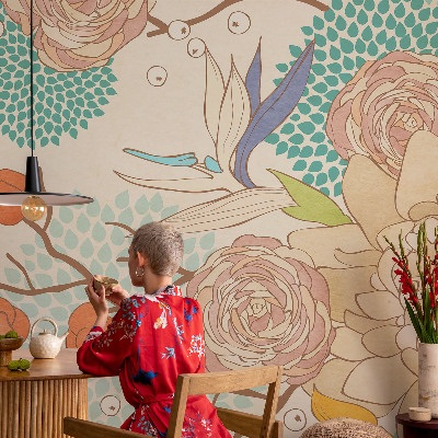 Fototapeta za otroško sobo Cvetlična fantazija