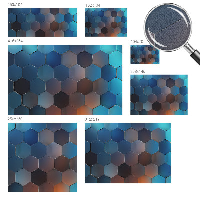 Samolepilna fototapeta za spalnico Modri ​​šesterokotniki