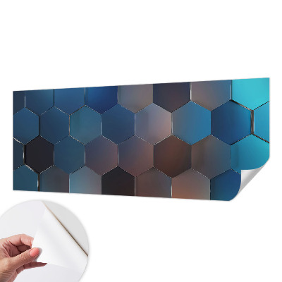 Samolepilna fototapeta za spalnico Modri ​​šesterokotniki