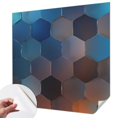 Samolepilna fototapeta za spalnico Modri ​​šesterokotniki