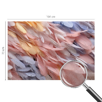 Otroška fototapeta s pastelnim motivom perja