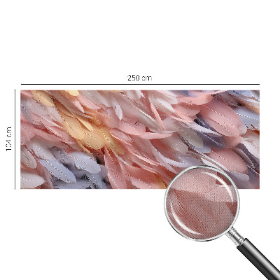 Otroška fototapeta s pastelnim motivom perja