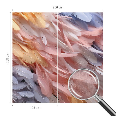 Otroška fototapeta s pastelnim motivom perja