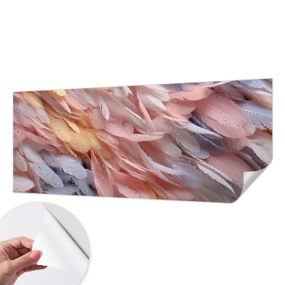 Otroška fototapeta s pastelnim motivom perja