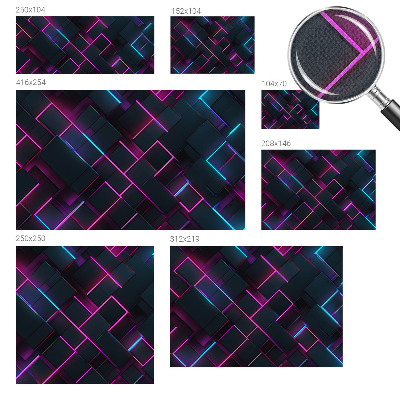 Samolepilna fototapeta z motivom neonske geometrije