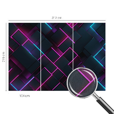 Samolepilna fototapeta z motivom neonske geometrije
