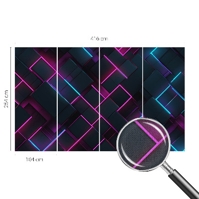 Samolepilna fototapeta z motivom neonske geometrije