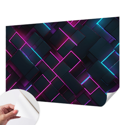 Samolepilna fototapeta z motivom neonske geometrije