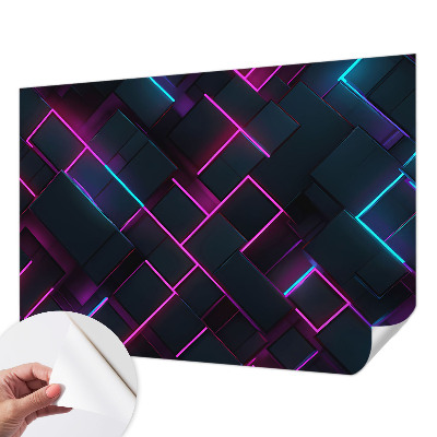Samolepilna fototapeta z motivom neonske geometrije