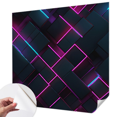 Samolepilna fototapeta z motivom neonske geometrije