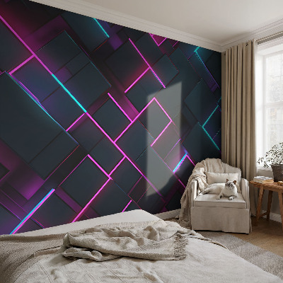 Samolepilna fototapeta z motivom neonske geometrije