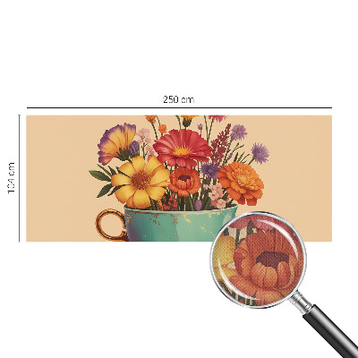 3D fototapeta z motivom barvitega šopka