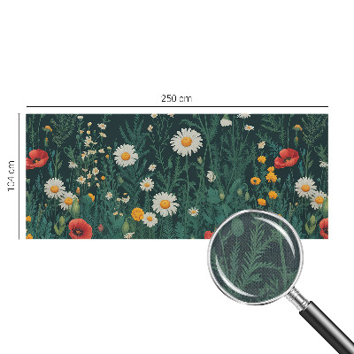 Samolepilna fototapeta za spalnico z motivom divjih rož
