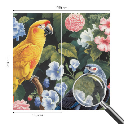 Samolepilna fototapeta za spalnico z motivom eksotičnih ptic