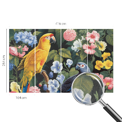 Samolepilna fototapeta za spalnico Eksotične ptice