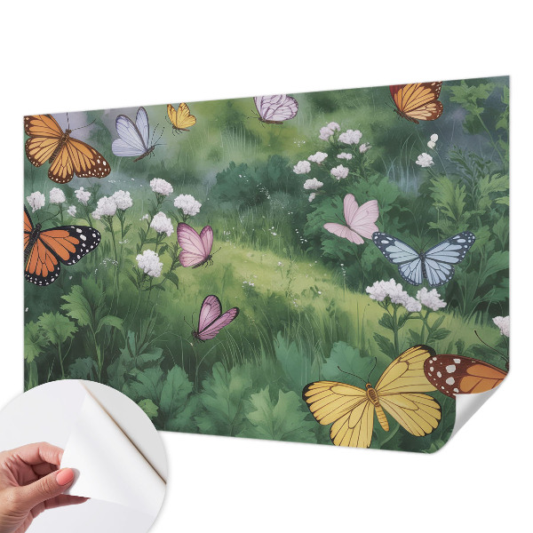 Fototapeta za otroško sobo Metulji na travniku