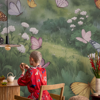 Fototapeta za otroško sobo Metulji na travniku