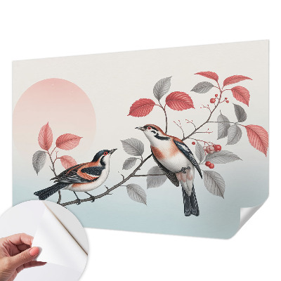 3D fototapeta z motivom sedečih ptic