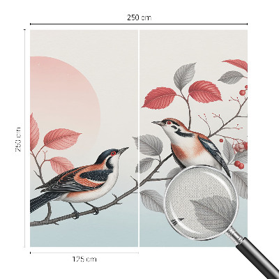 3D fototapeta z motivom sedečih ptic