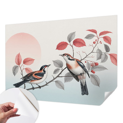 3D fototapeta z motivom sedečih ptic