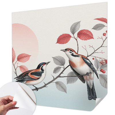 3D fototapeta z motivom sedečih ptic