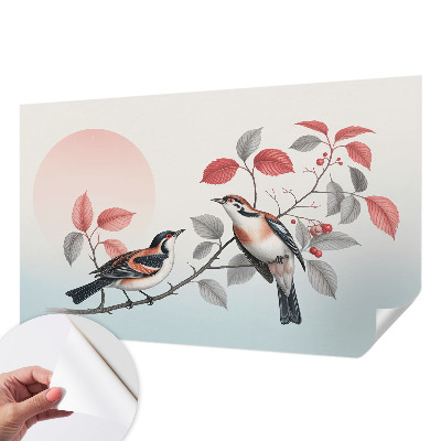 3D fototapeta z motivom sedečih ptic
