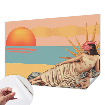Otroška fototapeta z motivom zahoda nadrealizma