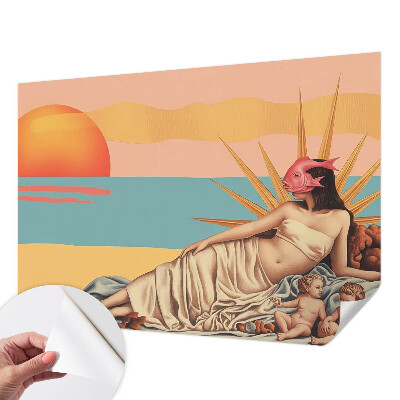 Otroška fototapeta z motivom zahoda nadrealizma