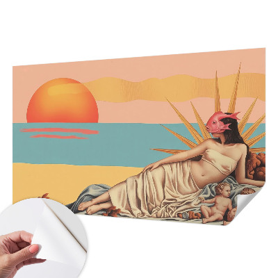 Otroška fototapeta z motivom zahoda nadrealizma