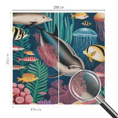 Samolepilna fototapeta za dnevno sobo Podvodna favna