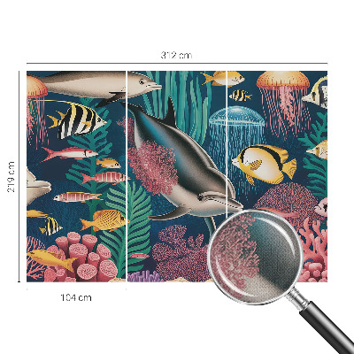 Samolepilna fototapeta za dnevno sobo Podvodna favna